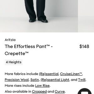 Aritzia effortless pants size 8